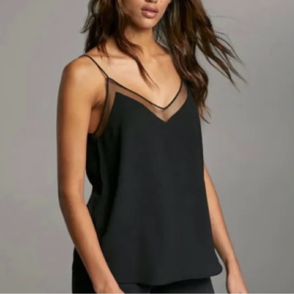 Babaton Aritzia Black Galen Mesh Cami Women’s Size XXS